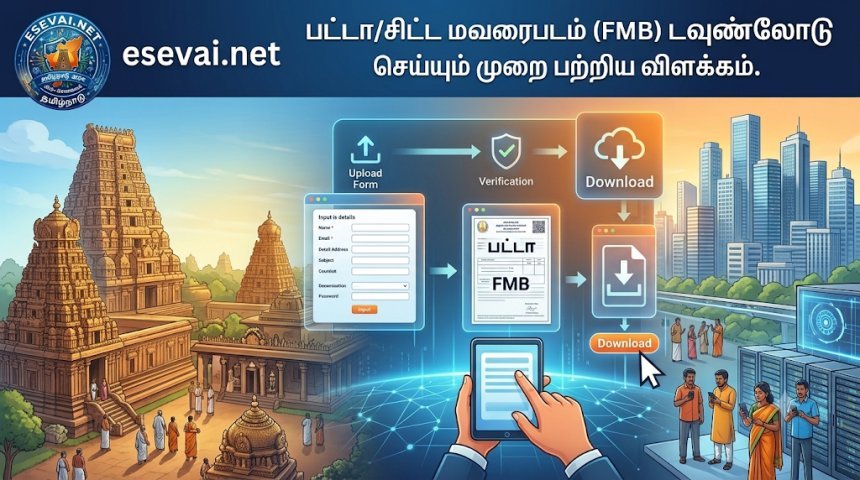 தமிழக நிலவிபரங்களை பயன்படுத்தி எவ்வாறு பட்டா/சிட்டா மற்றும் வரைபடம் பதிவிறக்கம் செய்வது?